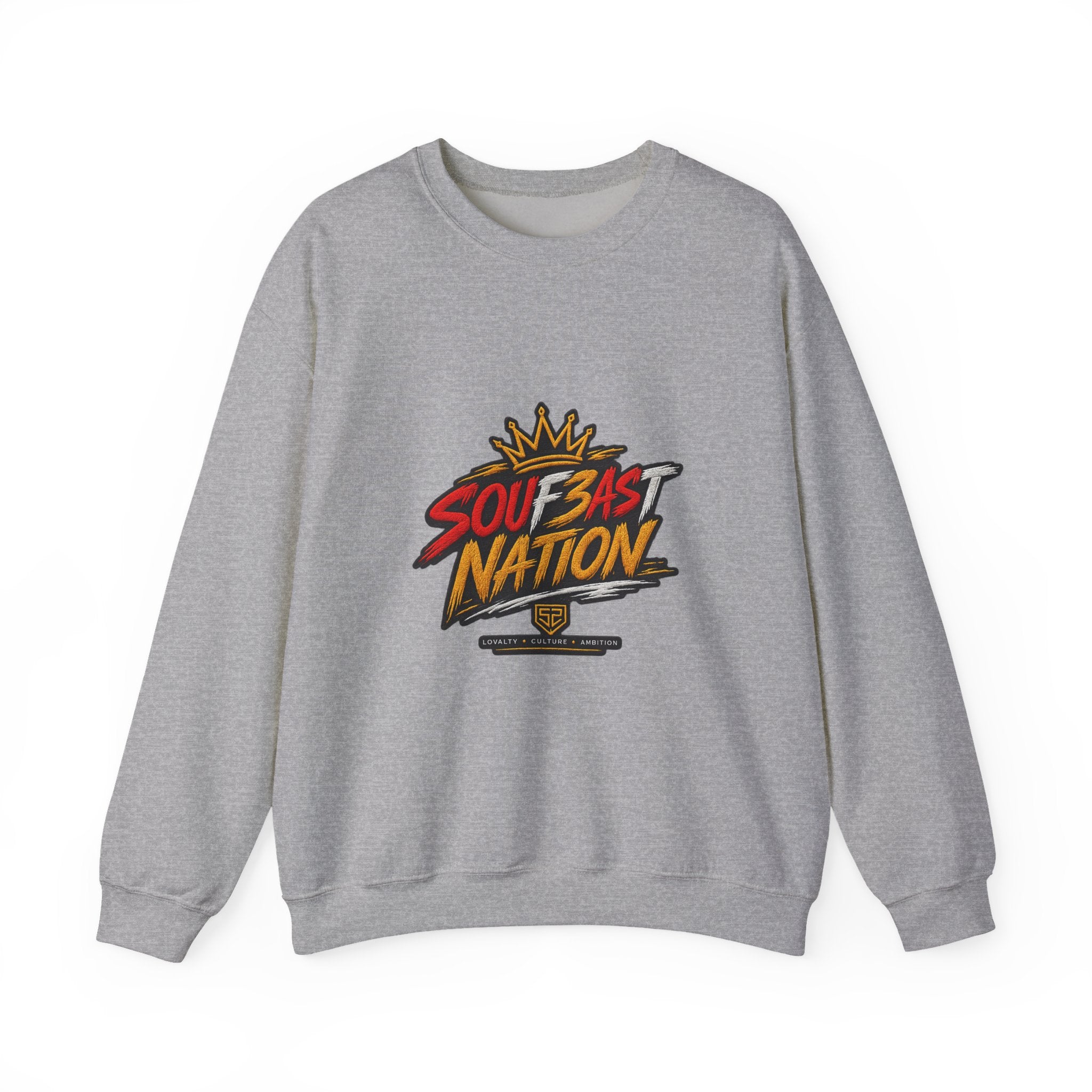 Crewneck Sweatshirt — 'Southeast Nation' Bold Graphic Crown Design