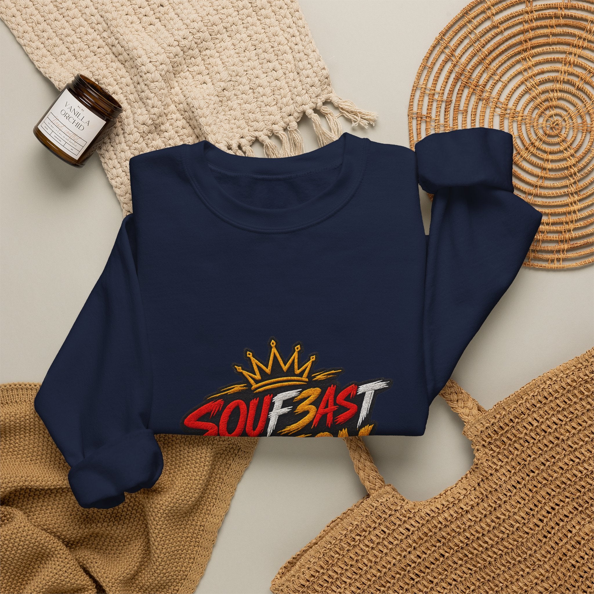 Crewneck Sweatshirt — 'Southeast Nation' Bold Graphic Crown Design