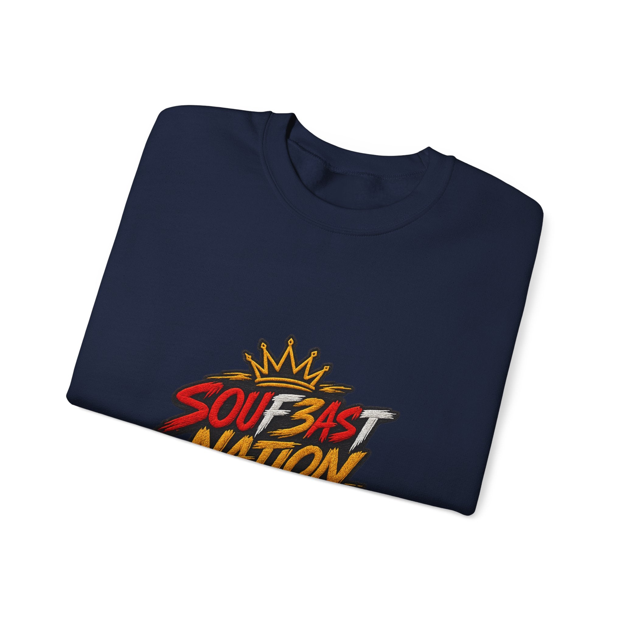 Crewneck Sweatshirt — 'Southeast Nation' Bold Graphic Crown Design
