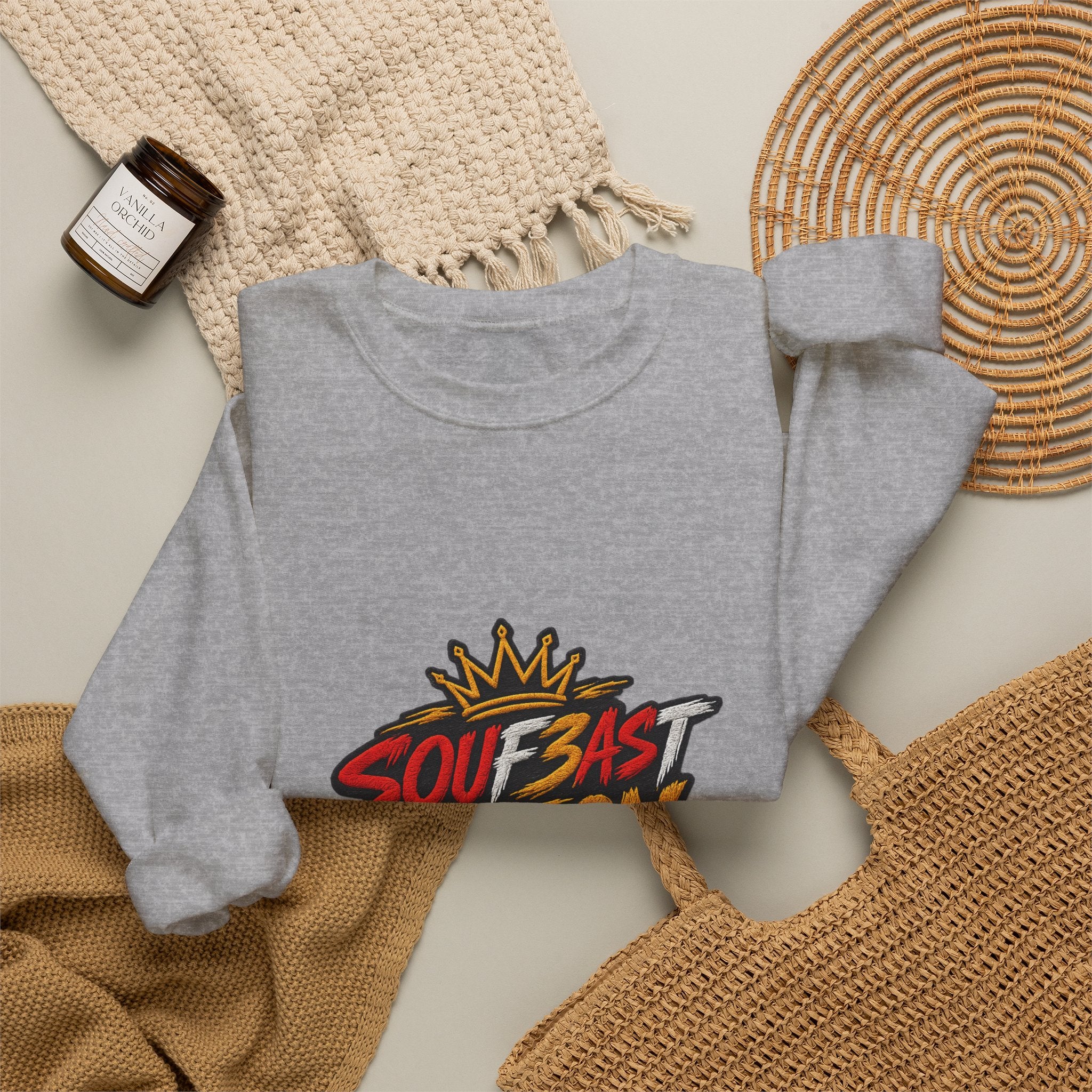 Crewneck Sweatshirt — 'Southeast Nation' Bold Graphic Crown Design