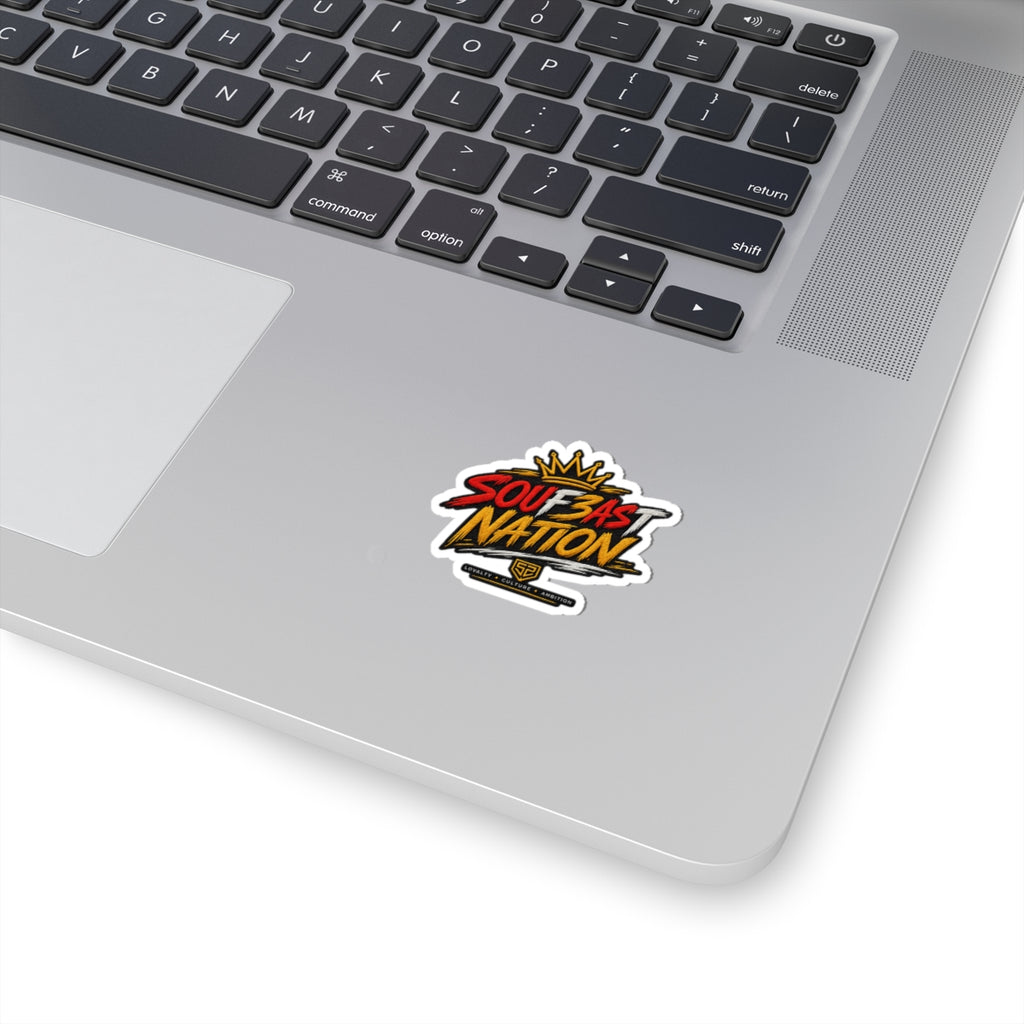 Souf3ast Nation Kiss-Cut Sticker — Bold Streetwear Logo with Crown (Loyalty • Culture • Ambition)