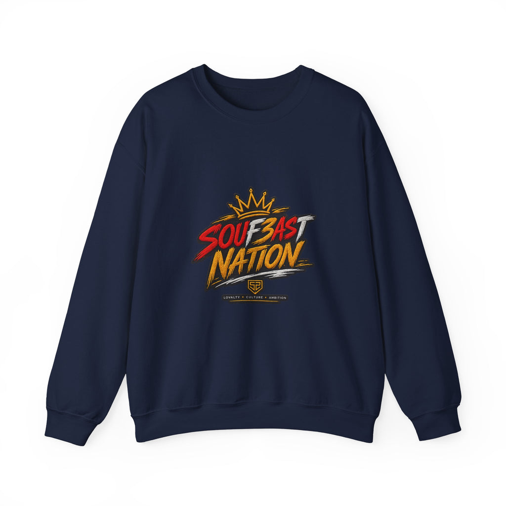 Crewneck Sweatshirt — 'Southeast Nation' Bold Graphic Crown Design